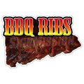 Signmission Safety Sign, 1.5 in Height, Vinyl, 8 in Length, Bbq Ribs D-DC-8-Bbq Ribs